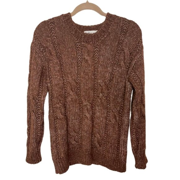 Celtic & Co | Donegal Cable-knit Crew Irish Wool Blend Sweater - Picture 1 of 9